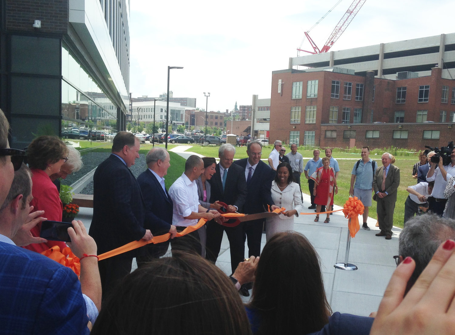 The ribbon-cutting marking the opening of the Wexford Innovation Center in July of 2020, in what was called "ground zero" of the innovation enterprise in Rhode Island.